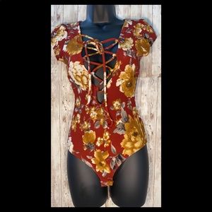 Forever 21 Floral Bodysuit